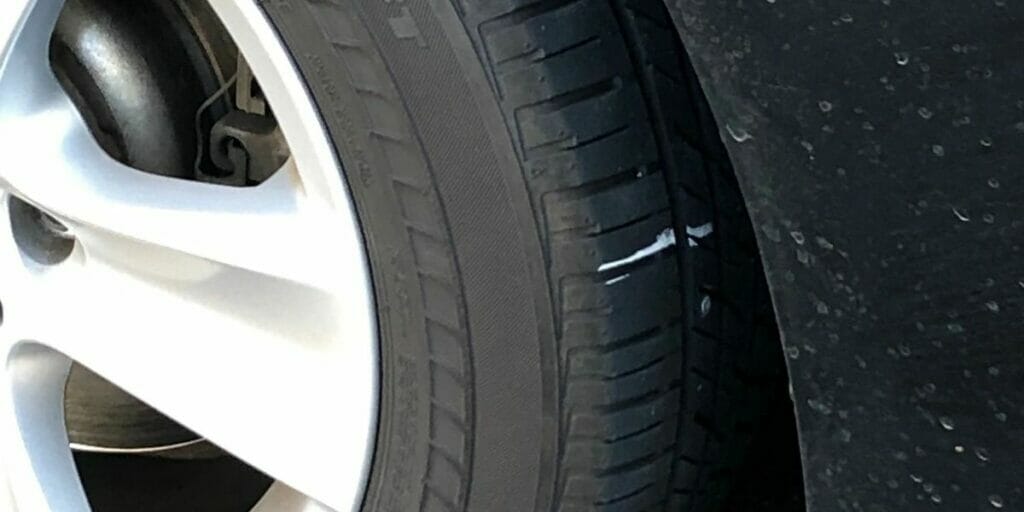 chalked or marked tires for parking time