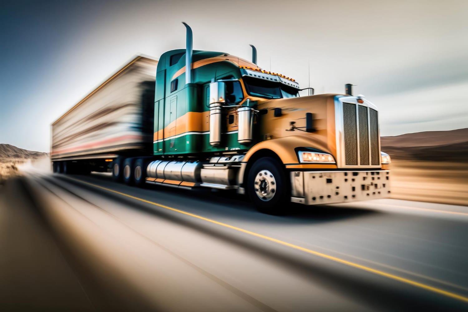 big rig truck on highway